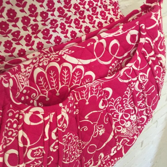 Vera Bradley Pink and White Shoulder Bag - Picture 5 of 7